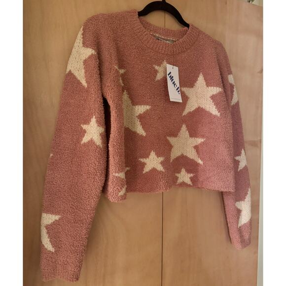 Blue B Collection Soft Fuzzy Plush Star Print Matching Boutique Lounge Set NWT - Picture 5 of 8